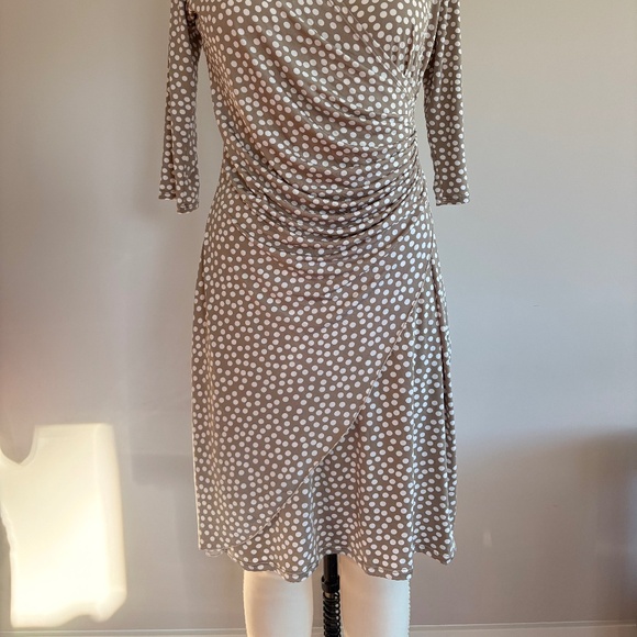 Mare Blu St Tropez, Beige/Grey White Polka Dot Dress - Picture 2 of 6